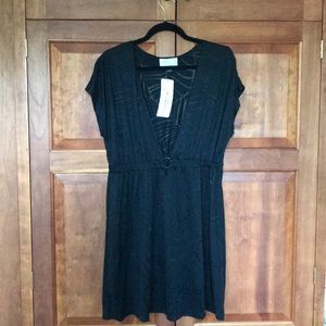 Black bathing suit coverup